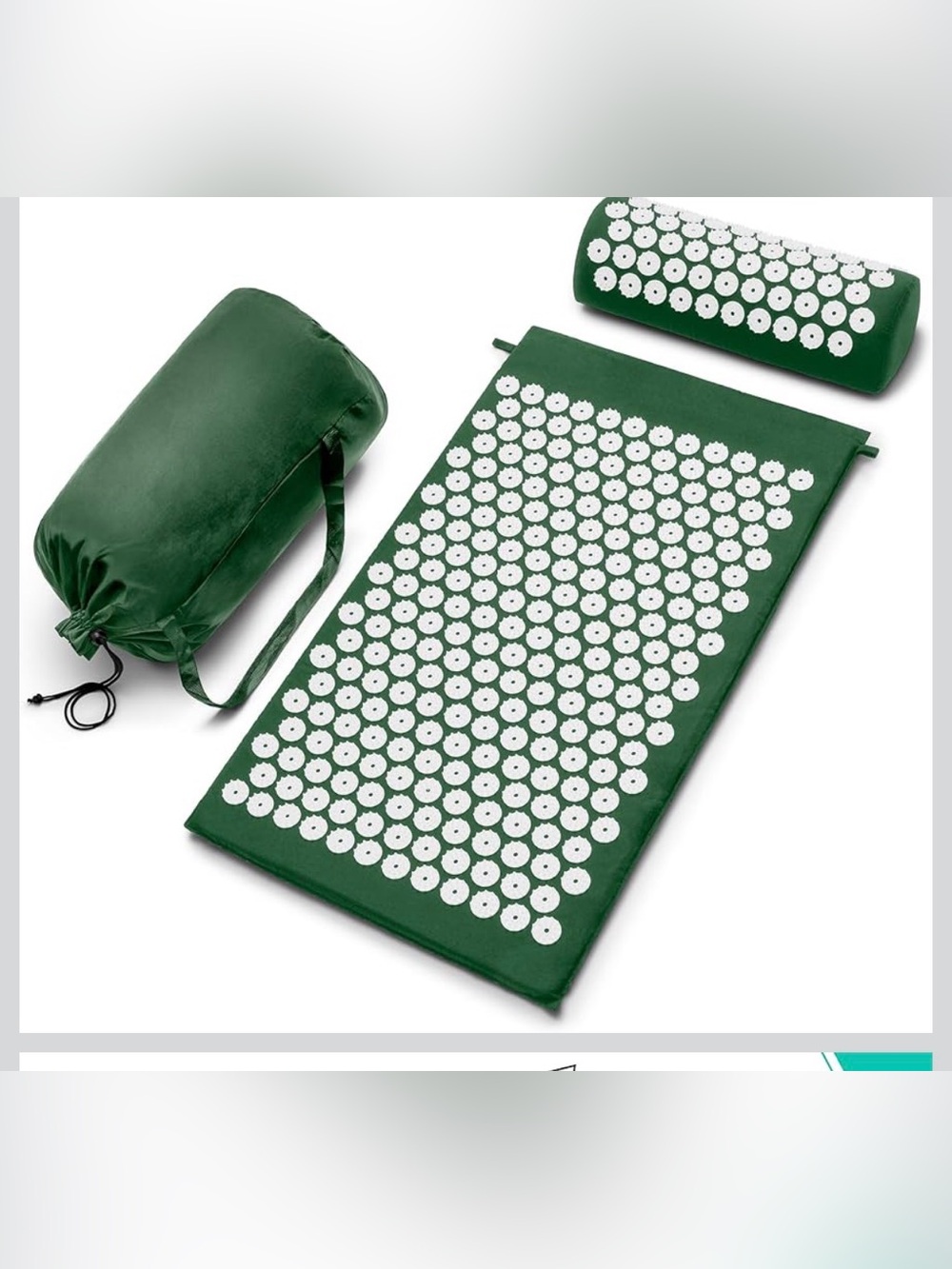 New Open Box Back and Neck Pain Relief Acupressure Mat and Pillow Set, Chronic